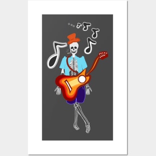 Skeleton Singer Posters and Art